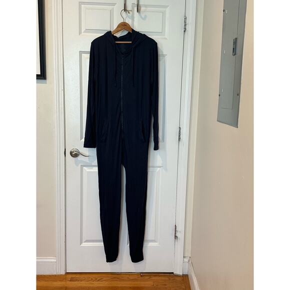 MeUndies Adult Onesie - Unisex one piece pajama jumpsuit in dark sapphire M/L - Picture 3 of 8
